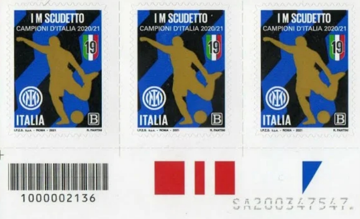 Caratteristiche francobollo Inter Campioni d'Italia