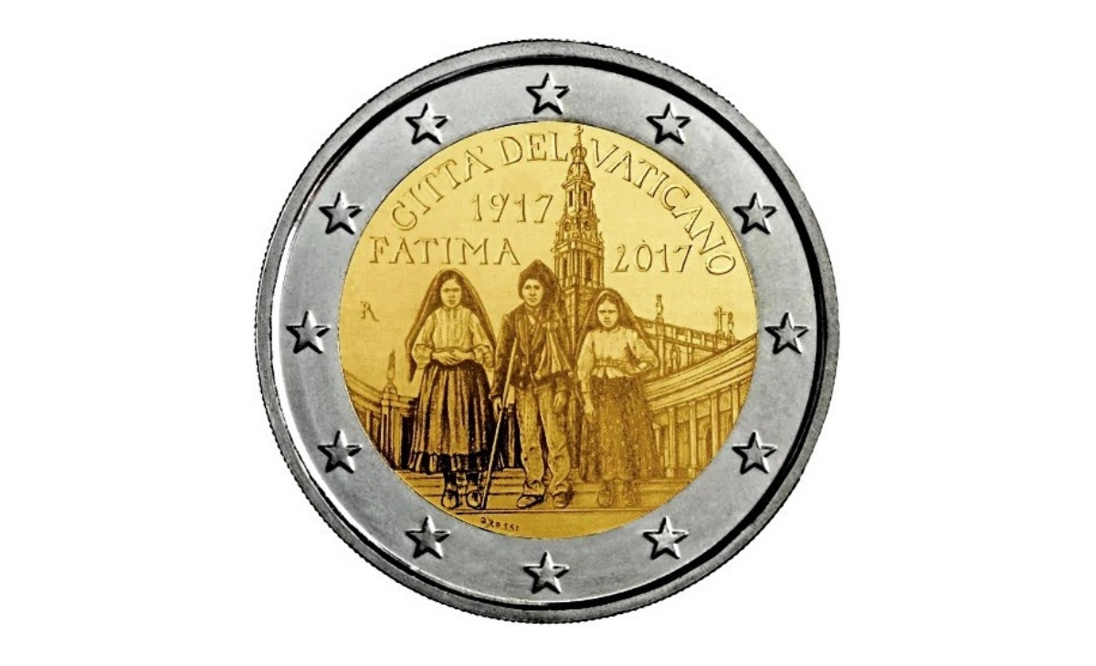 Caratteristiche della moneta da 2 euro Madonna di Fatima Vaticano 2017