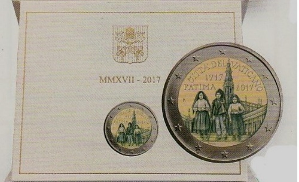 Caratteristiche della moneta da 2 euro Madonna di Fatima Vaticano 2017