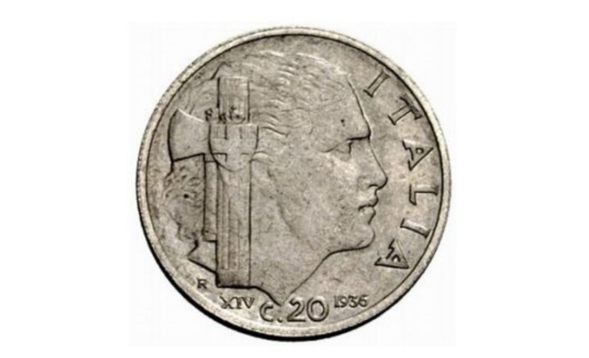 Valore moneta da 20 centesimi 1936 Impero Vittorio Emanuele III