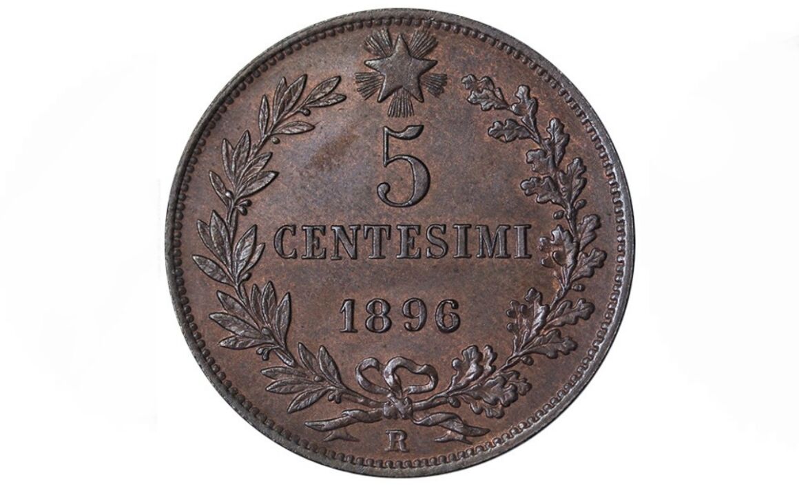 Valore moneta da 5 Centesimi Umberto