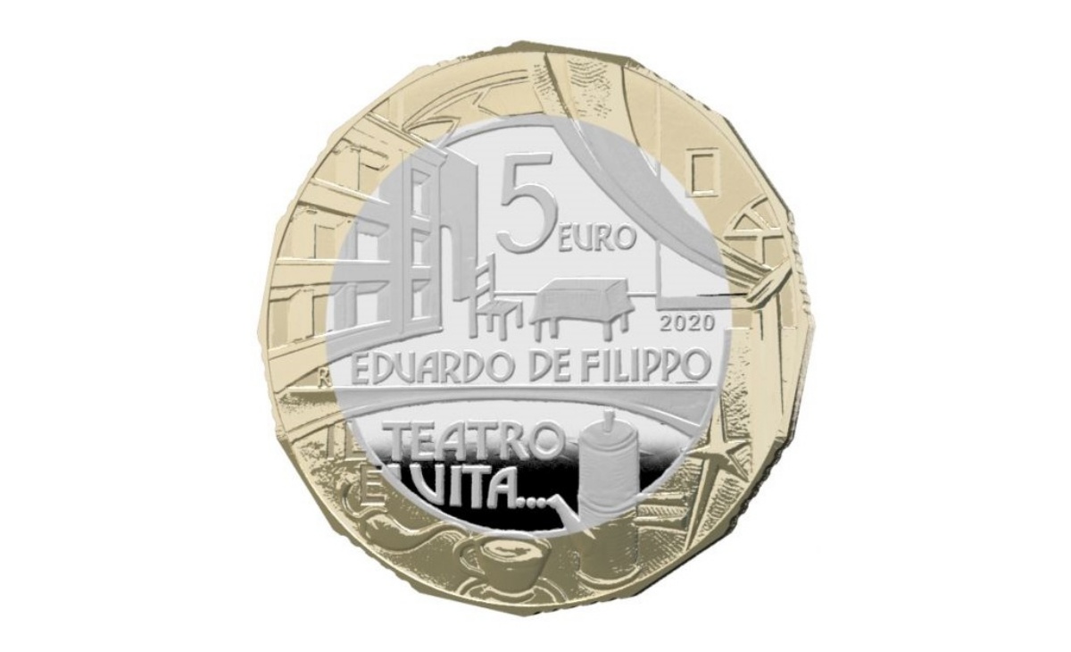 Valore moneta da 5 euro Grandi Artisti Italiani - Eduardo De Filippo