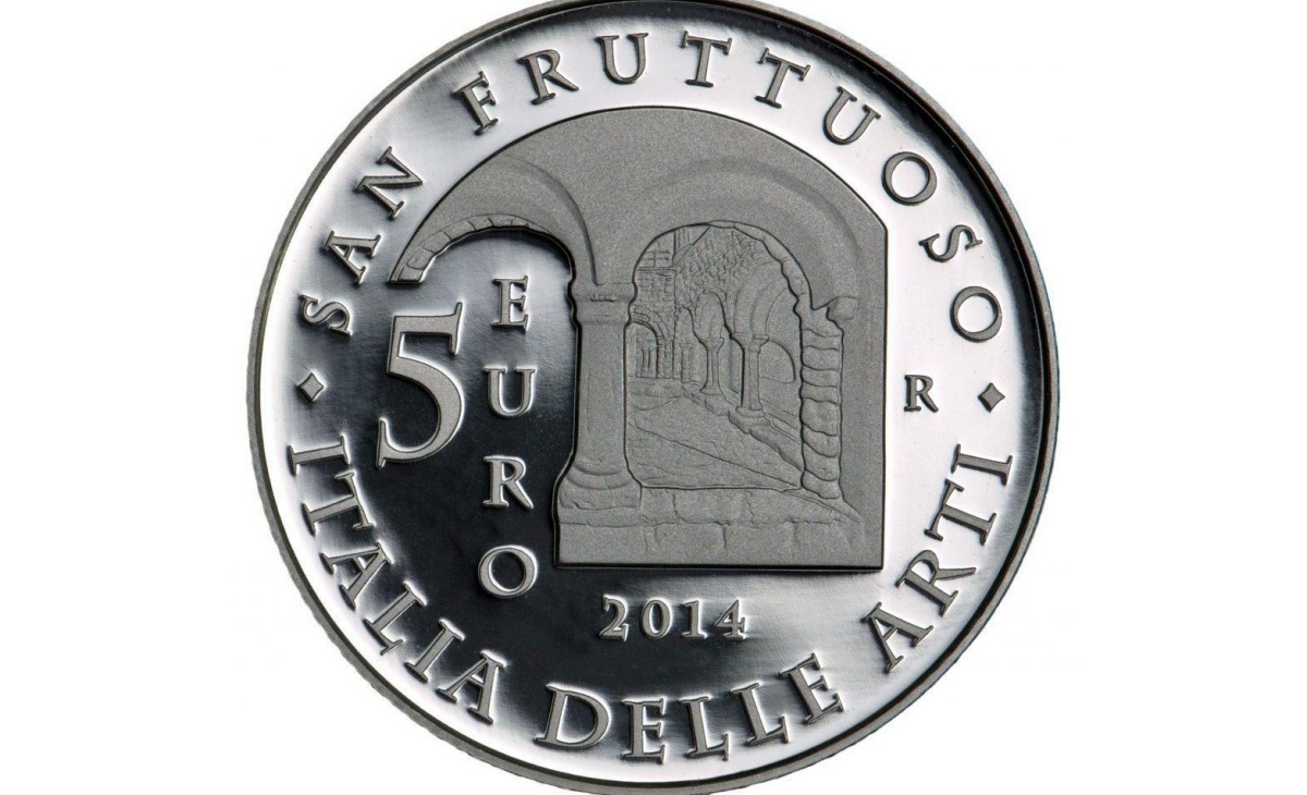 Valore moneta da 5 euro San Fruttuoso, Liguria Serie Italia delle Arti