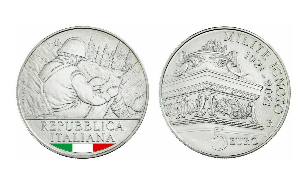 Valore della moneta da 5 euro Centenario del Milite Ignoto