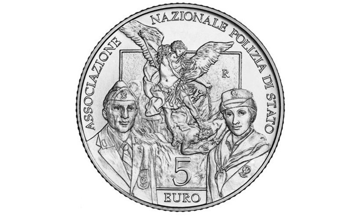 Caratteristiche e valore della moneta da 5 euro 50° Anniversario della nascita dell'Associazione Nazionale Polizia di Stato