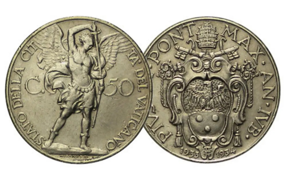 Valore moneta da 50 Centesimi Lire Vaticano Pio IX