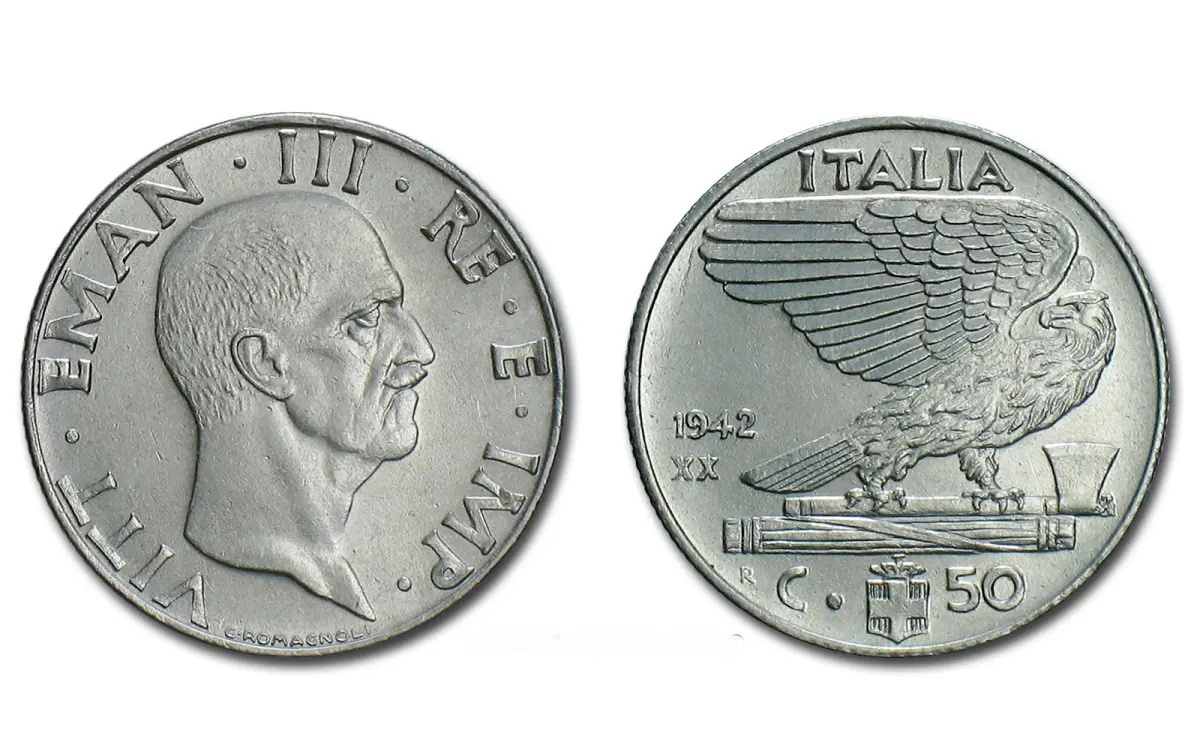 Valore moneta da 50 Centesimi Vittorio Emanuele III – Impero
