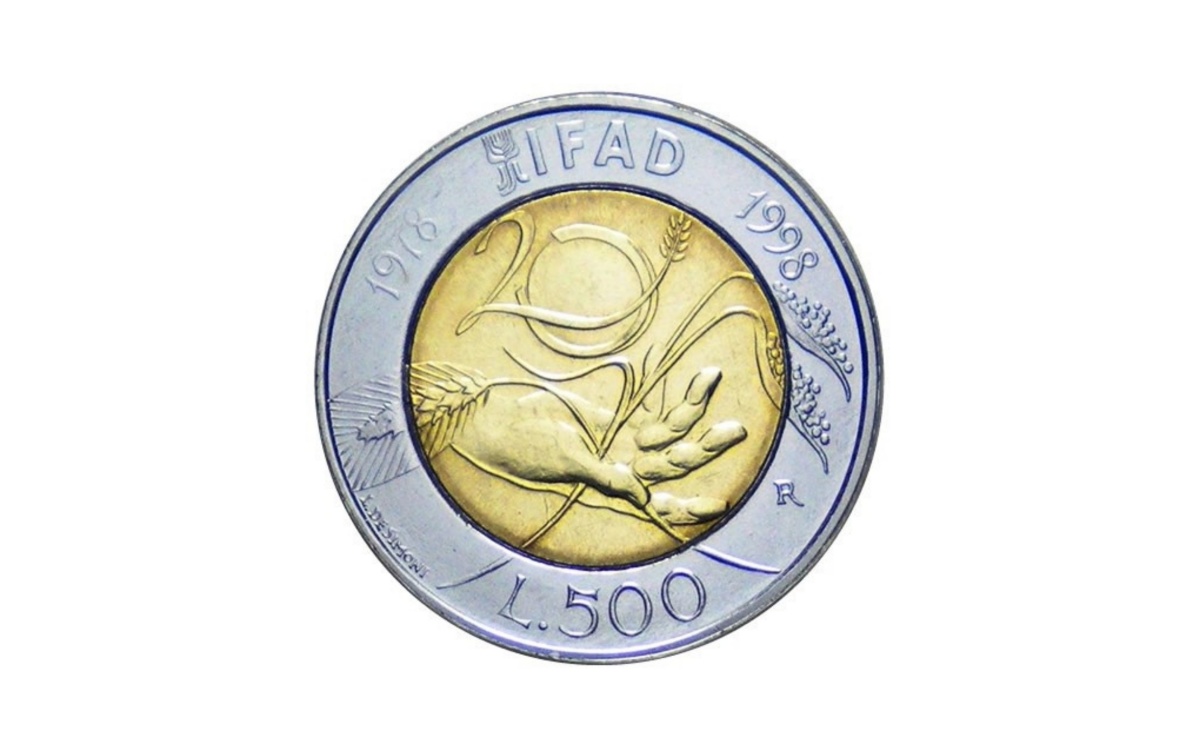 Moneta da 500 lire IFAD 1998