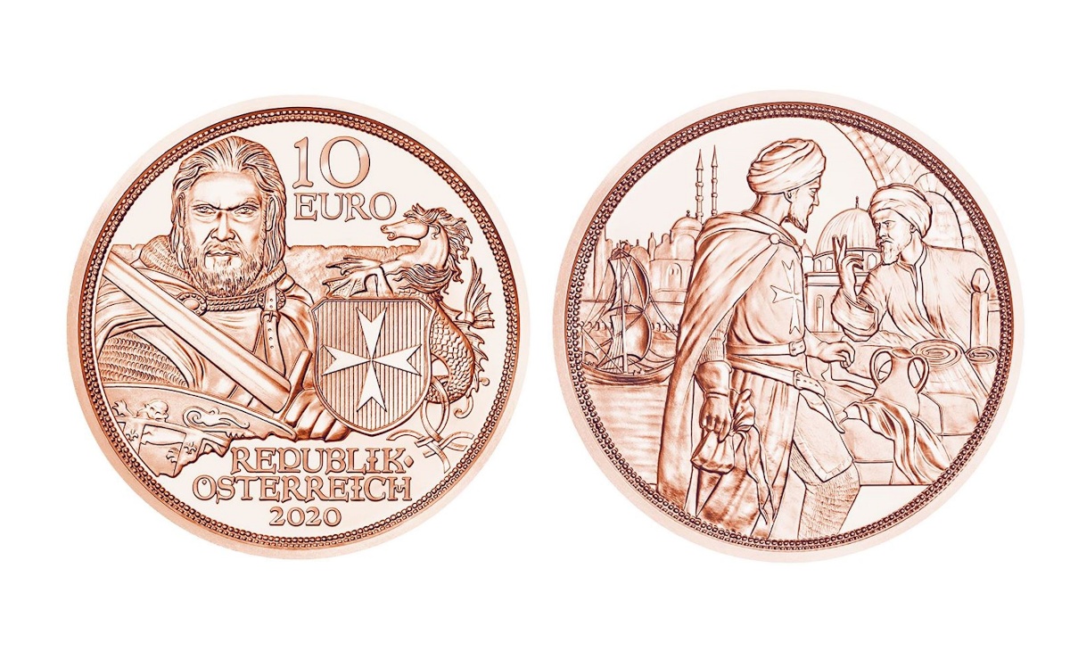 Prezzo moneta da 10 euro Austria 2020 Storie di Cavalieri - Fortezza - Ordine di San Giovanni