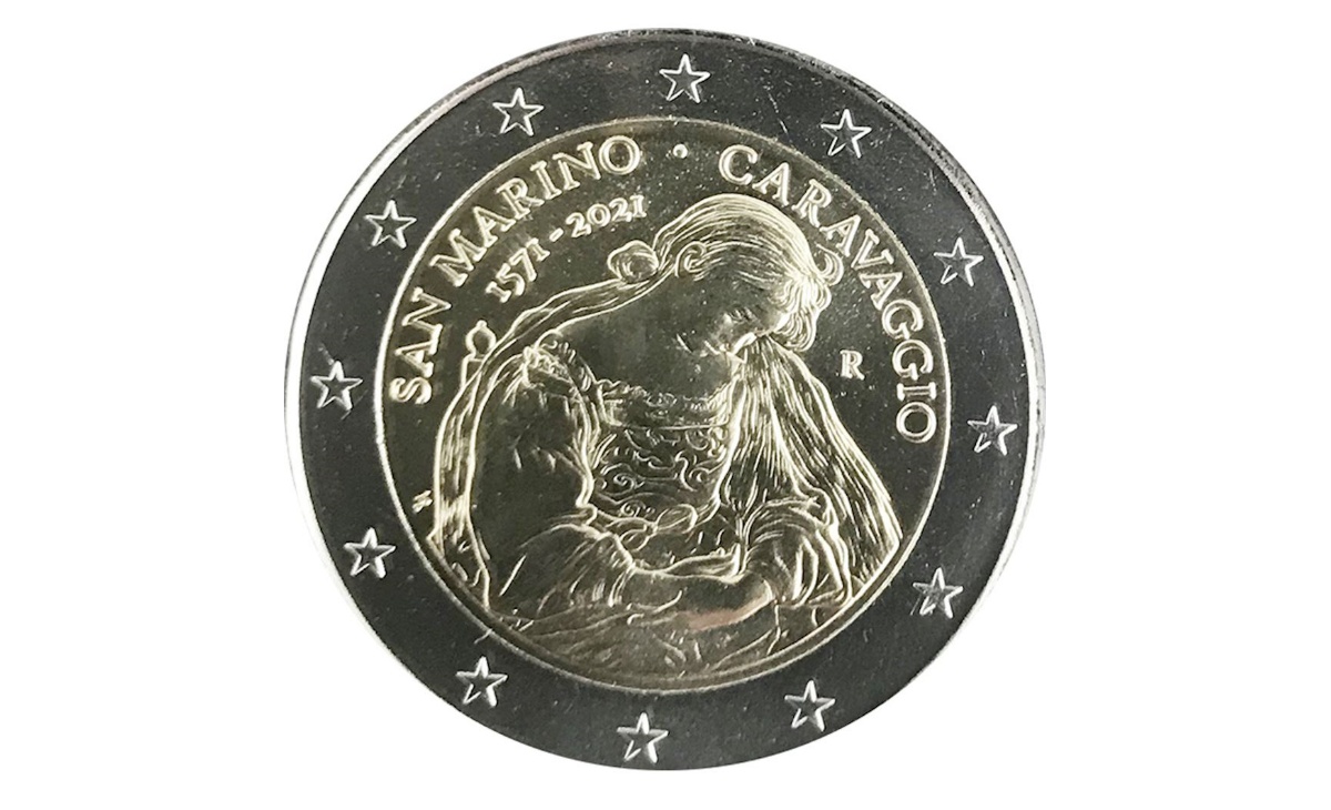 Valore moneta da 2 Euro Commemorativi San Marino 2021 Caravaggio