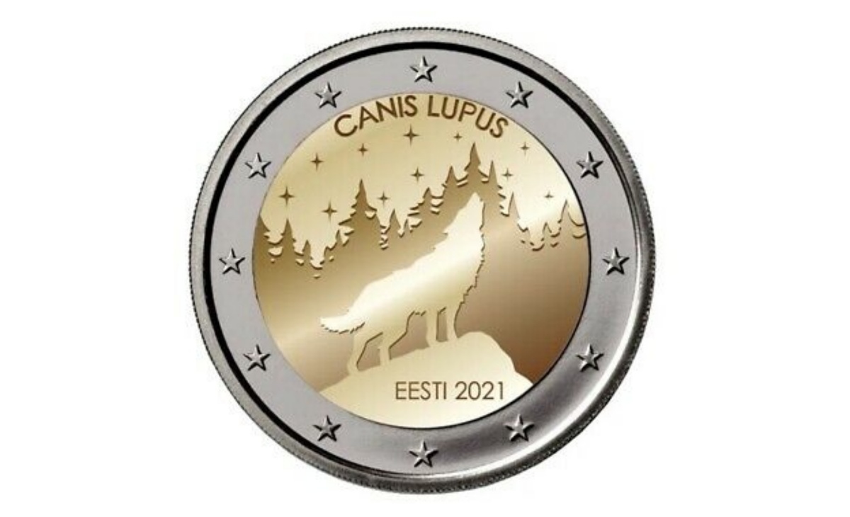 2 euro Canis Lupus Estonia 2021