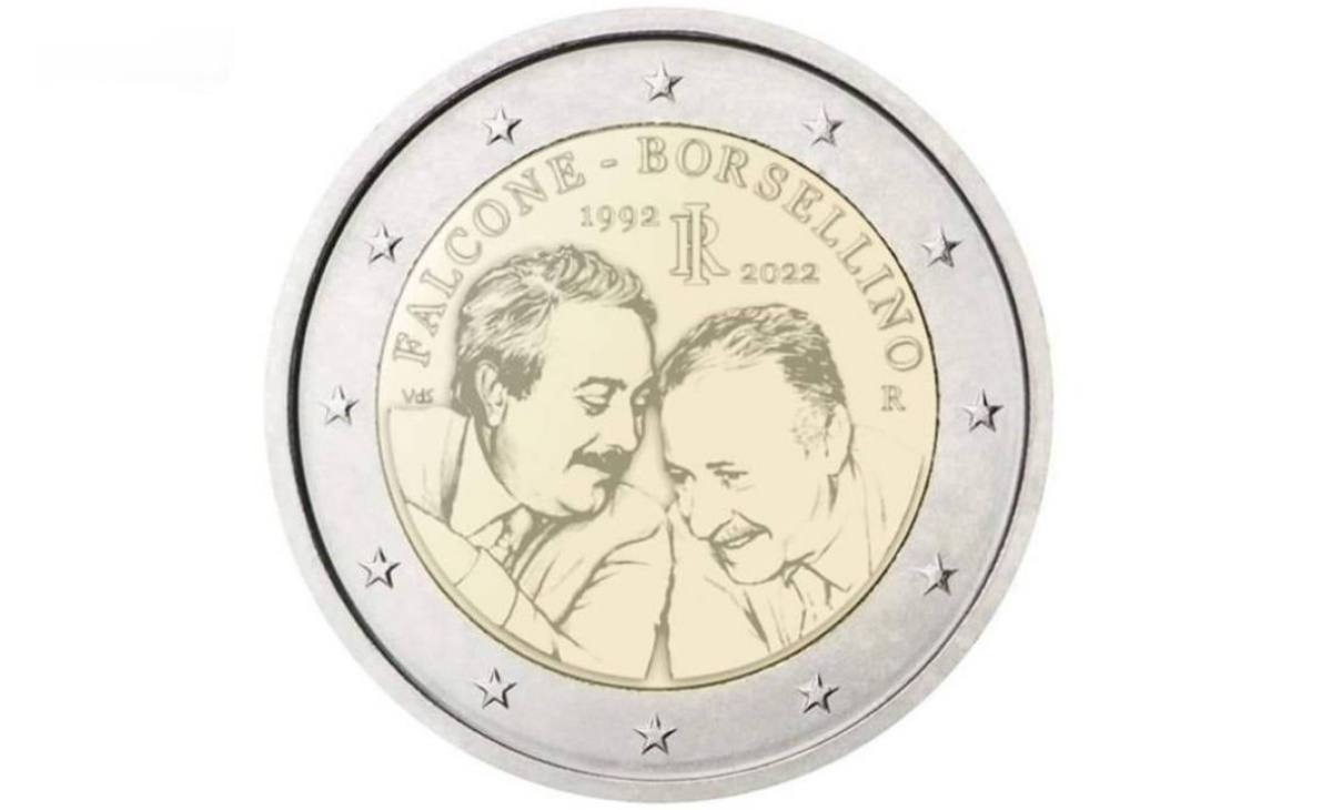 La nuova moneta da 2 euro Giovanni Falcone e Paolo Borsellino