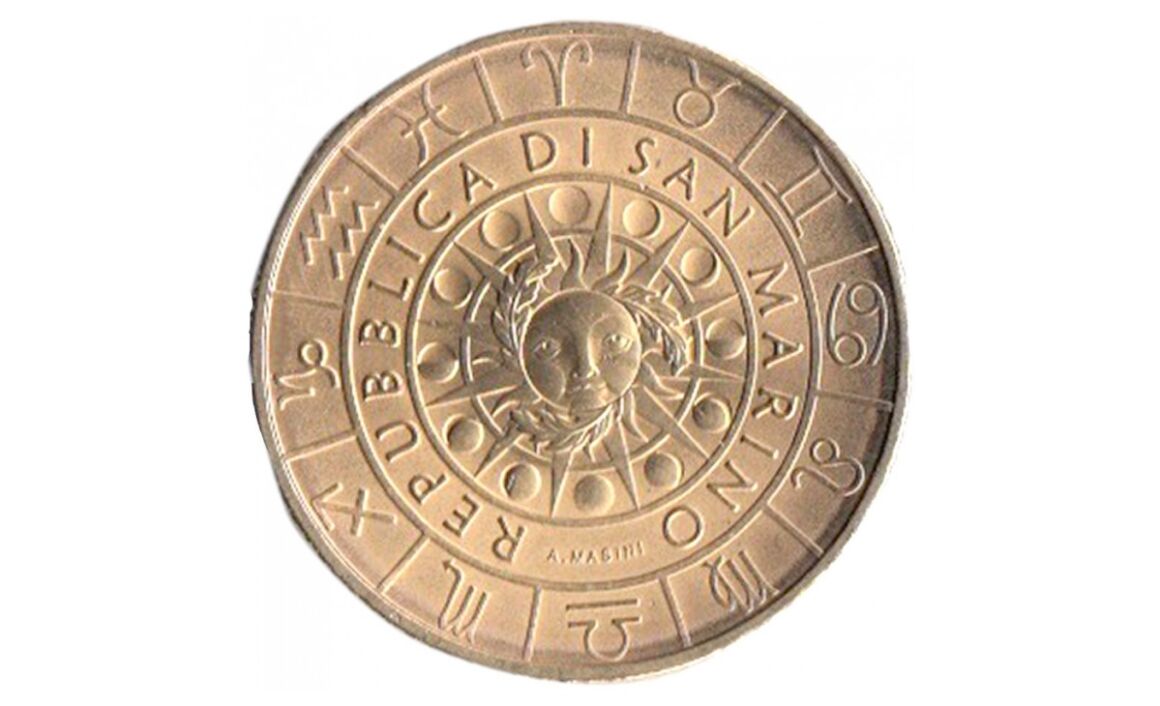 Prezzo e caratteristiche moneta da 5 euro San Marino 2019 serie Zodiaco Cancro Monometallico