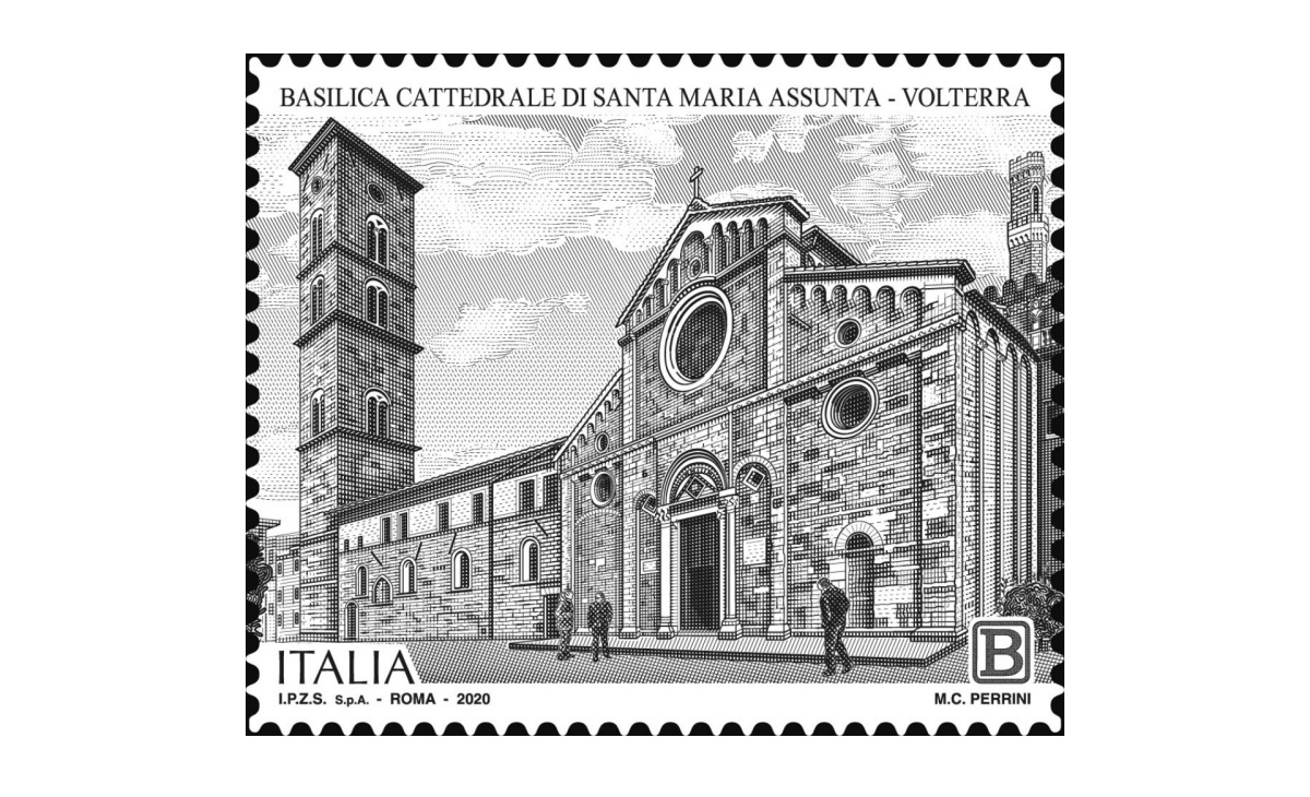 Francobollo Basilica Cattedrale di Volterra