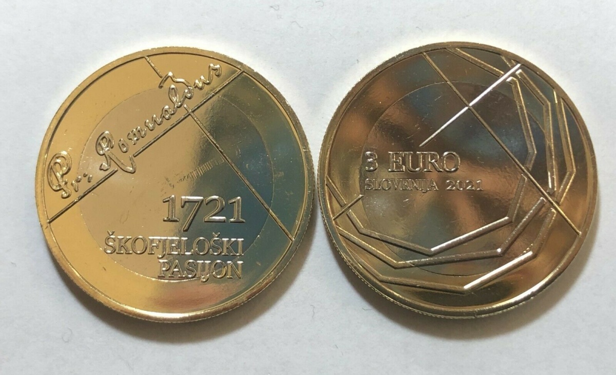 Moneta da 3 euro Passione di Skofja Loka