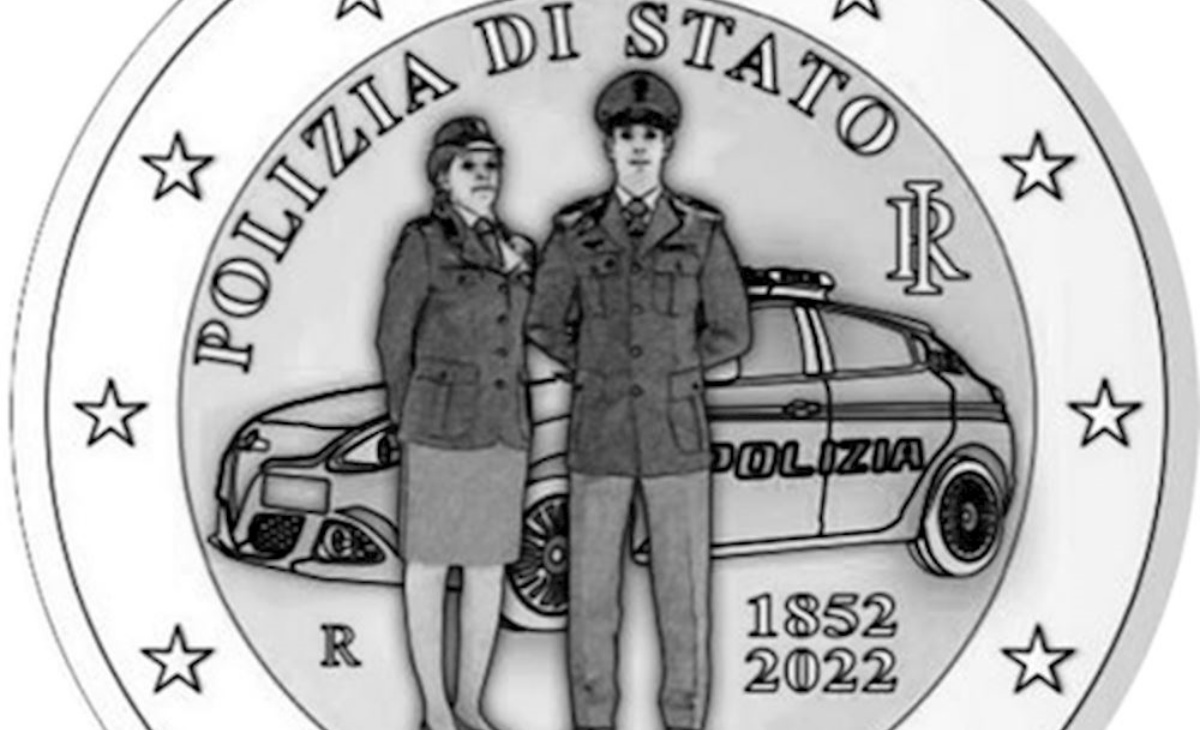 Moneta da 2 euro Polizia di Stato