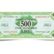 Valore banconota da 500 Lire di Carta Americane AM – Lire