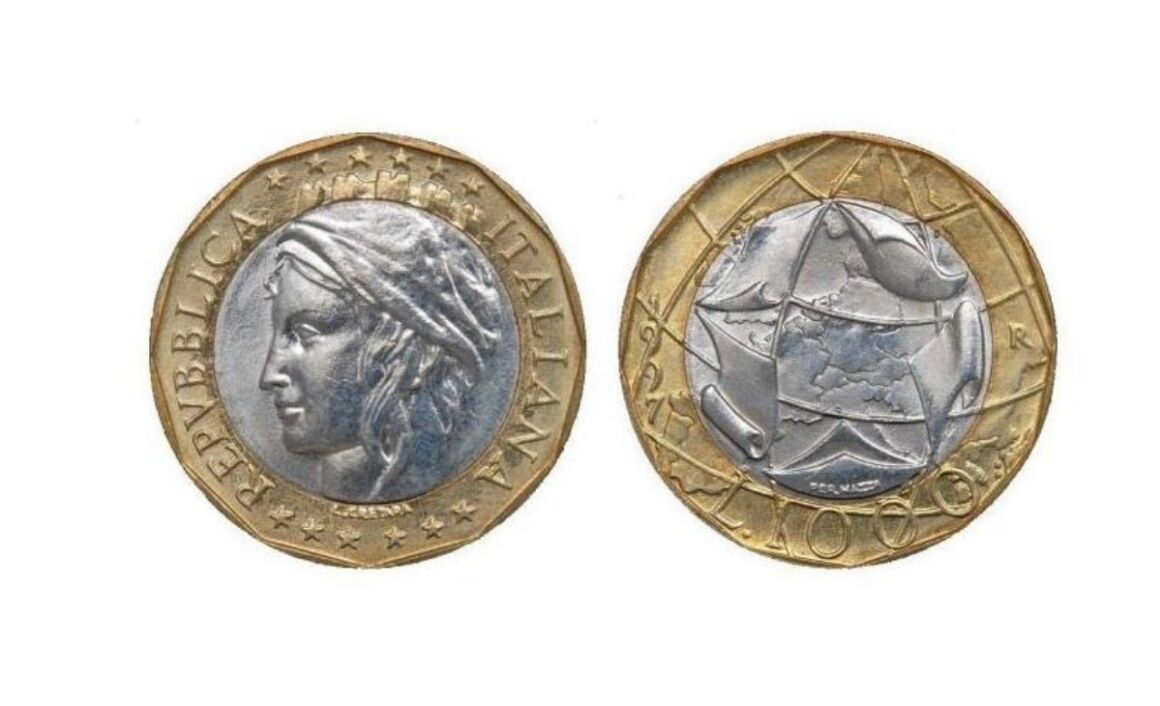 Errore di conio moneta da 1000 Lire del 1997