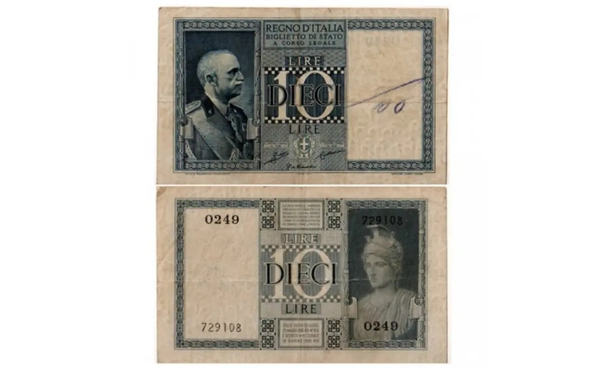 valore della banconota da 10 Lire Impero