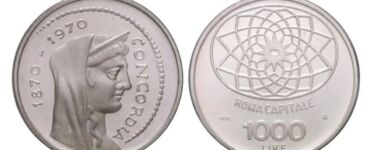 Moneta 1000 lire argento Roma Capitale