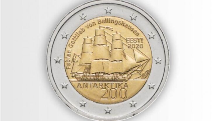 2 euro Antartide Estonia 2020