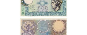 500 lire di carta Mercurio Italia