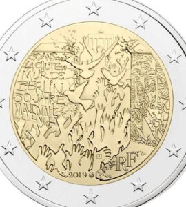 2 euro caduta Muro di Berlino Francia 2019