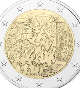 2 euro caduta Muro di Berlino Francia 2019