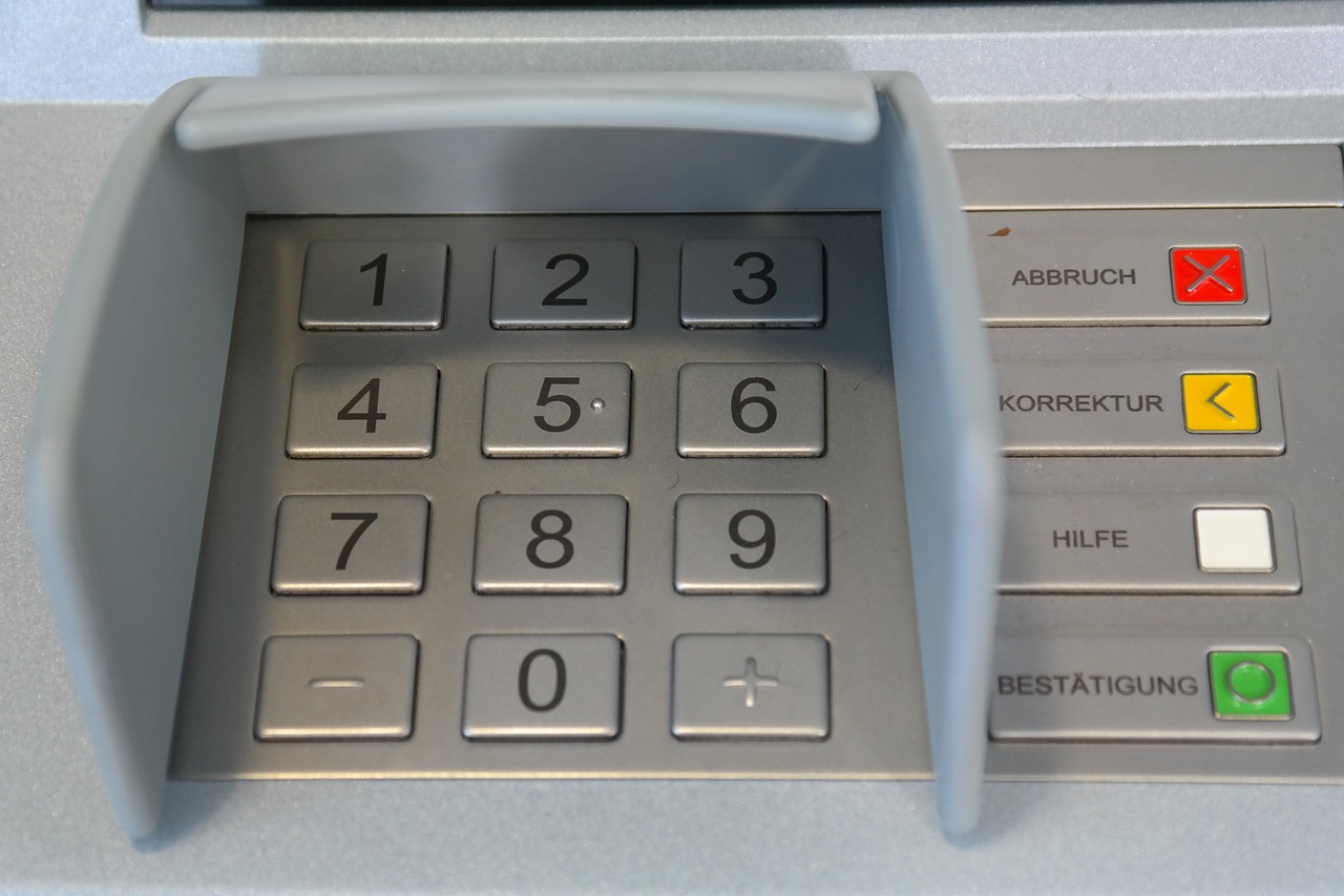 Prelievi bancomat- la tastiera numerica