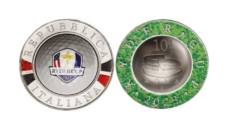 Ryder Cup Italia 2023 moneta da 10 euro argento