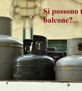 Bombola del gas, nel balcone